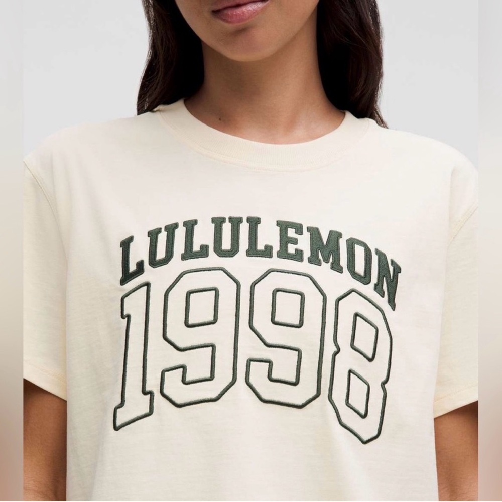 NWT- Lululemon Athletica Cream Graphic Tee